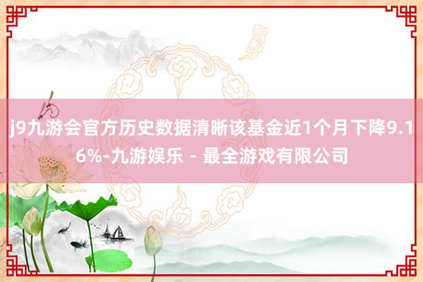 j9九游会官方历史数据清晰该基金近1个月下降9.16%-九游娱乐 - 最全游戏有限公司