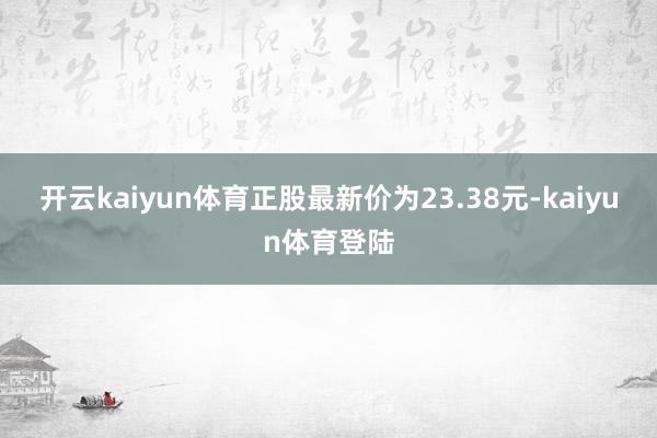 开云kaiyun体育正股最新价为23.38元-kaiyun体育登陆